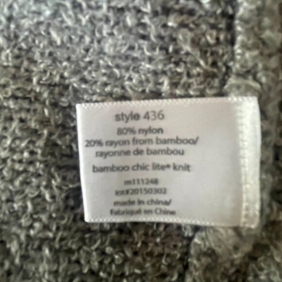 Barefoot Dreams CozyChic Lite draped open-front cardigan, HeatherGray L/XL, 436 - Picture 4 of 6